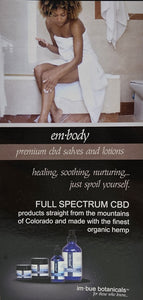 im-bue em-body Premium CBD lotion